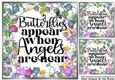 Pretty Silver & Floral Frame 8X8 With BUTTERFLIES Verse