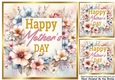 Pretty Pastel Flowers,For HAPPY MOTHERS DAY 8x8 Card