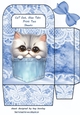 Cute Kitty In A Denim Pocket & Lace, Small Gift Bag (Three)