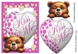 Lovely Pink A5 KISS ME Heart With A Bear