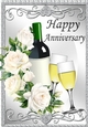 Lovely Bottle/Champers Silver Ornate With White Roses A4