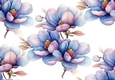 Pretty Purple Flowers Backing Paper (Two) A4 Big
