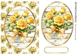 Pretty A5 Yellow Roses In Oval Frame & Topper