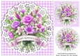 Gingham & Lace Lilac Flowers for MOTHERS DAY 8x8