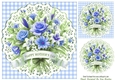 Gingham & Lace Blue Flowers for MOTHERS DAY 8x8