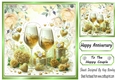Pretty Gold Roses For The Happy Couple For Anniversary 8x8