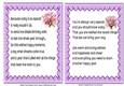2 Lovely A5 Purple Inserts/Card Fronts With Birthday VersesTulips