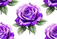 Pretty Watercolour Purple Roses Backing Paper (BIG)