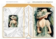 Pretty Vintage Lady Gold Folded Book With Pearls (Four)