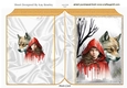 Fantasy Eerie Woodland With Red Riding Hood/Wolf Folded Book (Two)