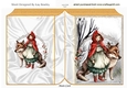 Fantasy Eerie Woodland With Red Riding Hood/Wolf  Folded Book (Three)