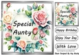 Pretty Pink Cream Roses Frame 8x8 For AUNTY