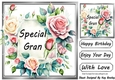 Pretty Pink Cream Roses Frame 8x8 For GRAN