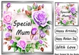 Pretty Lilac Cream Roses Frame 8x8 For MUM