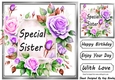 Pretty Lilac Cream Roses Frame 8x8 For SISTER
