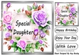 Pretty Lilac Cream Roses Frame 8x8 For DAUGHTER
