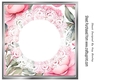Silver 8X8 Frame With Pink Peonies & Lace Background (Two)