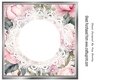 Silver 8X8 Frame With Pink Peonies & Lace Background (Four)