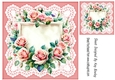 Pretty Lace With Peach Roses 8x8 Card Fronts