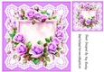 Pretty Lace With Lilac Roses 8x8 Card Fronts
