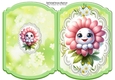 Cute Funny Face Daisy On Lace Bracket Card (Two)