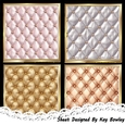 4 Pretty Gold Frames, Coloured Luxury Quilt Background  8x8 Mini Kit (Set Three)