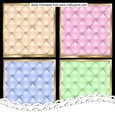 4 Pretty Gold, Pastel Colours With Pearls Quilt Background Toppers 8x8 Mini Kit