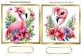 2 Lovely Pink Flamingo Toppers