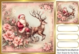 Pink Christmas 8x8 Card Fronts  (Four)