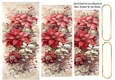Pretty Vintage Red Poinsettias Pyramids (Two)