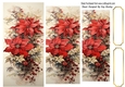 Pretty Vintage Red Poinsettias Pyramids (Three)