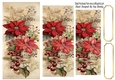 Pretty Vintage Red Poinsettias Pyramids (Four)