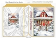 Pretty Snow Scene Gold Folded Book (Two)