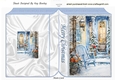 Lovely Snow Scene With Blue Christmas Folded Book