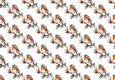 Pretty Robin On A Branch Of Snow Backing Paper