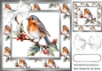 Pretty Robin On A Branch Of Snow 8x8