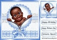 Cute Baby Boy Peeking Blue Dot 8x8 Frame (Four)