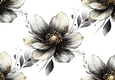 Black Gold Flowers Backing Paper (BIG)