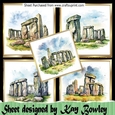 5 Lovely 8x8 Gold Frame Toppers With THE STONEHENGE, Mini Kit