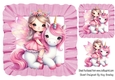 Pretty Fairy With Unicorn Pink Frill 7x7 Frame