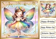 Glitter Rainbow Frame With Pretty Fairy 8x8
