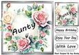 Pretty Pink & Cream Roses In Silver Frame 8x8 for AUNTY