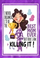 Woman With Funny Caption A4 Purple Frame (TWO)