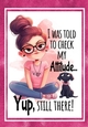 Woman With Funny Caption A4 Pink Frame (THREE)