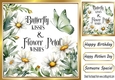 Butterfly Kisses With Daisies And Sentiment 8x8 (ONE)