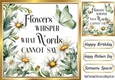 Flowers Whisper With Daisies And Sentiment 8x8 (TWO)