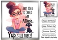 Girl With Attitude 8X8 Card Front (TWO)