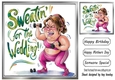 Woman With Funny Wedding Quote 8X8 Card Front (ONE)