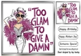 Women Quote Glam Lady Dont Give A Dam 8x8 Card Front