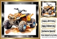 Gold Quad Bike In Gold/Black 8x8 Frame